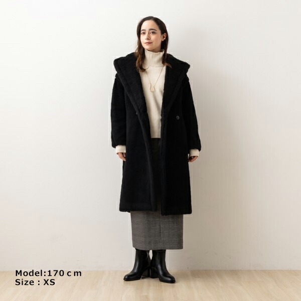 楽天市場】マックスマーラ コート テッドガール ブラック レディース