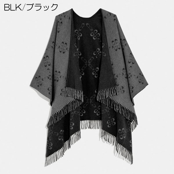 楽天市場】COACH コーチ ポンチョ ストール 大判 厚手 ウール