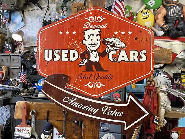楽天市場】「中古車はこちら」 U.S.ヘヴィースチールサイン こだわりの