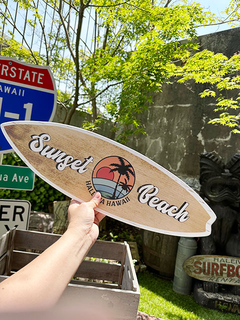 楽天市場】ハワイアン サーフボードサイン （サンセットビーチ） 看板