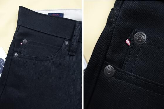 楽天市場】桃太郎ジーンズブラックデニムスタンダードテーパードジップ