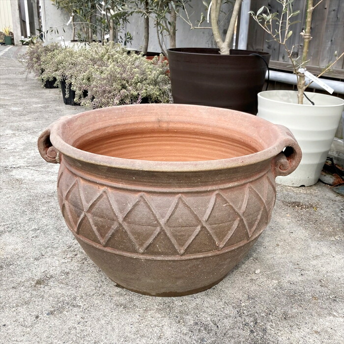 楽天市場】特大 素焼き陶器鉢 水瓶型植木鉢（直径47cm） : 千草園芸