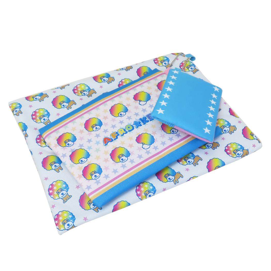 楽天市場】【ポイント10倍 & クーポン！】アフロ犬 平ポーチ大中小3点