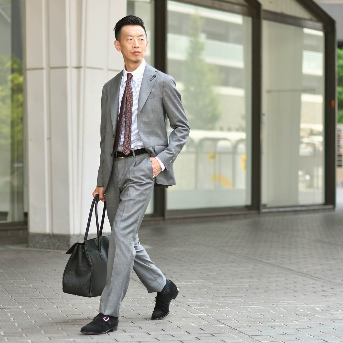 LARDINI ラルディーニ セットアップ スーツ グレー 灰 44 S相当