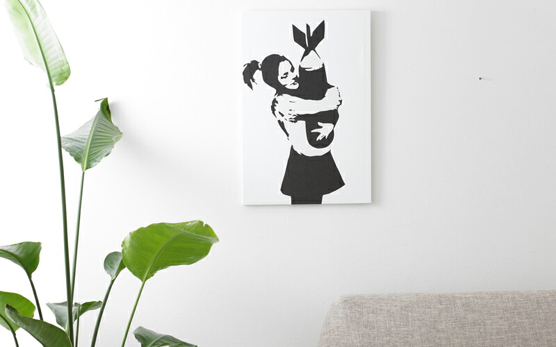 楽天市場】BANKSY CANVAS ART キャンバス アートファブリックパネル