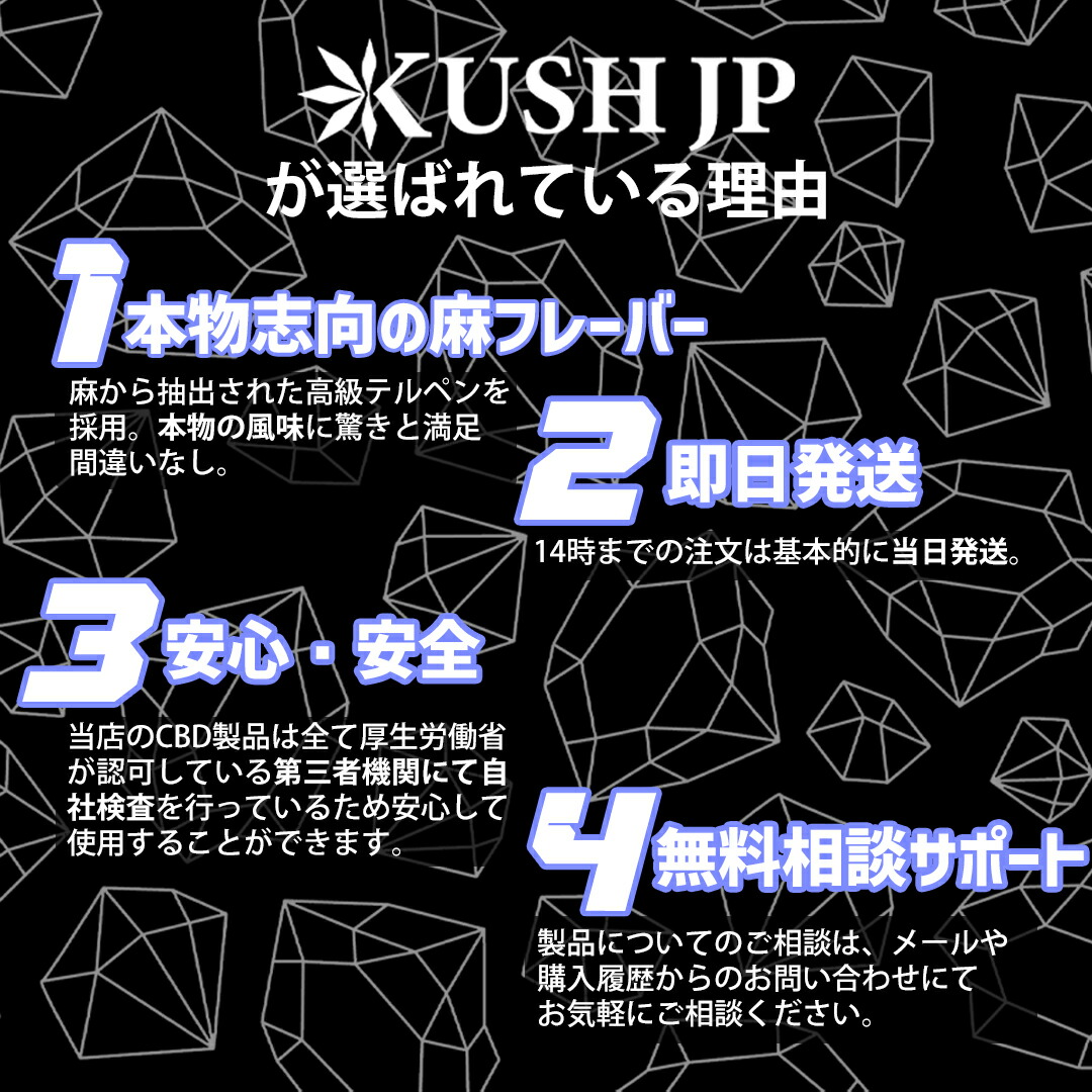 楽天市場】【開けてすぐ吸える】高濃度 KUSH JP 3本セット CBD/CBG/CBN