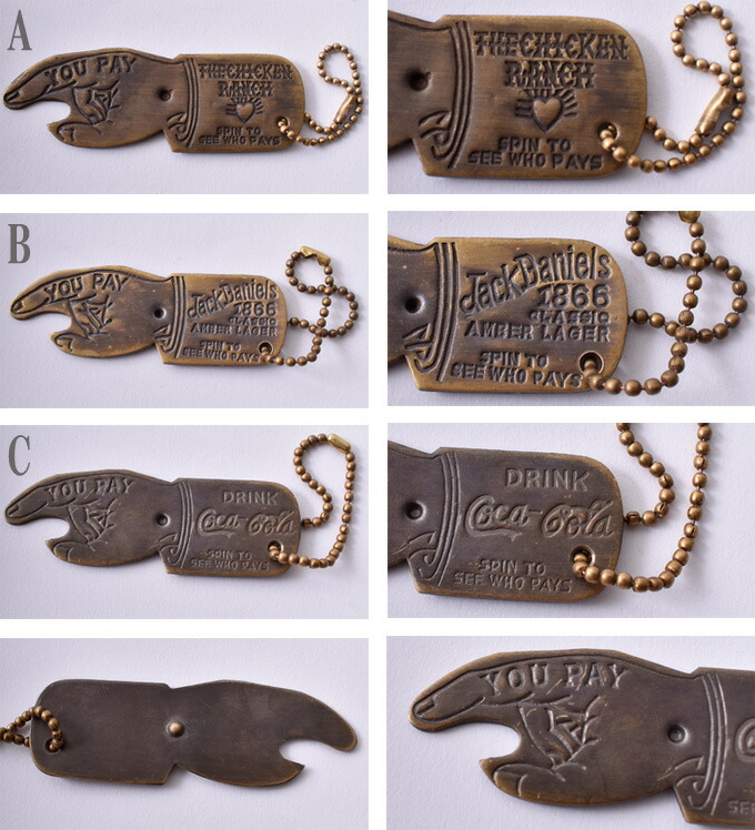 楽天市場】YOU PAY SPINNER KEY HOLDER真鍮製 栓抜きキーホルダー