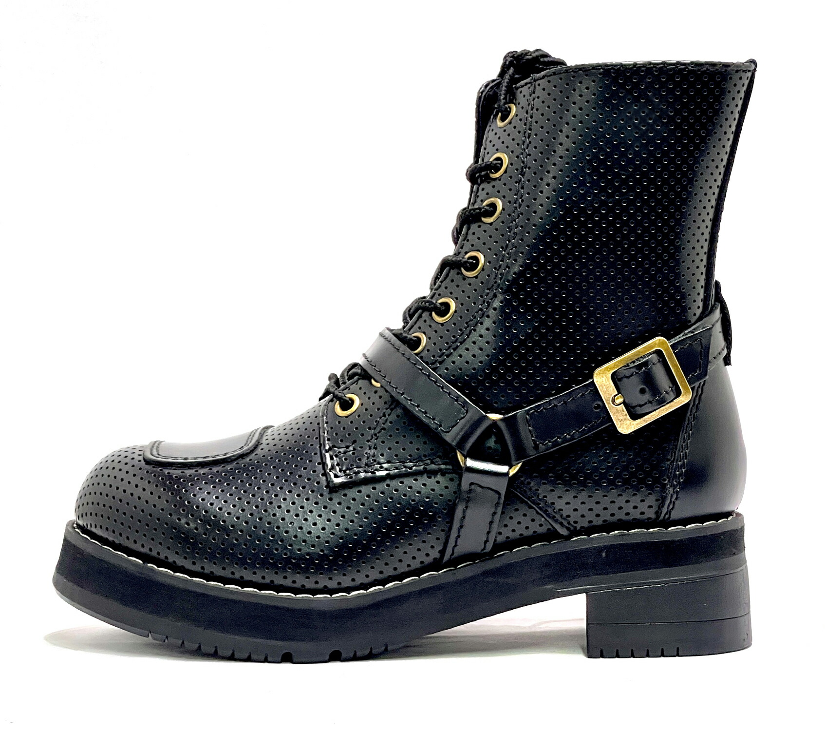 楽天市場】公式 【厚底】 ファルコン パンチングレザー 本革 バイク