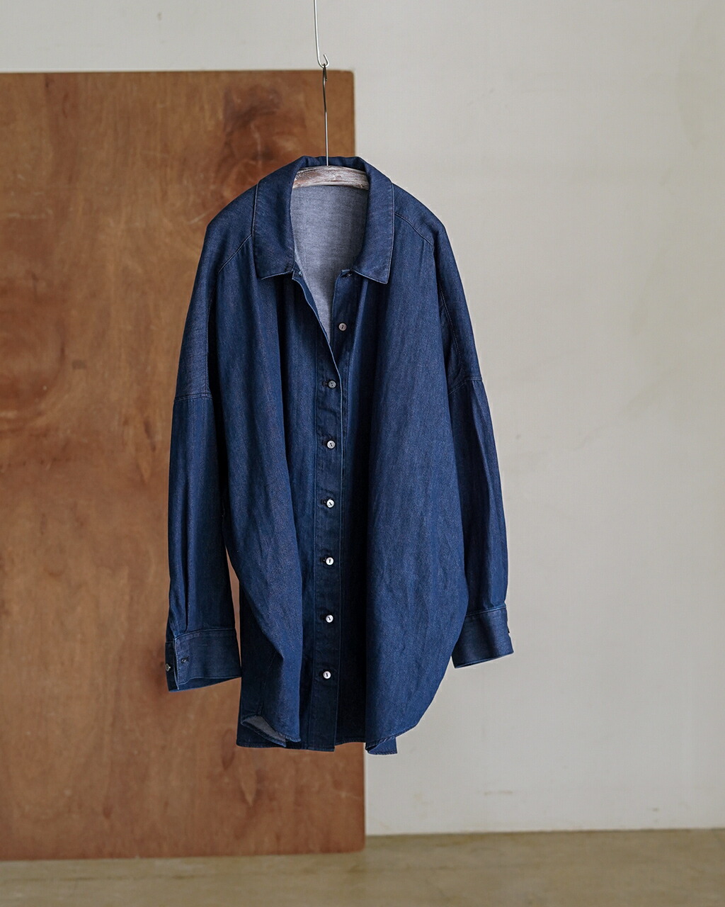 楽天市場】ミズイロインド mizuiro ind デニム ワイドシャツ denim
