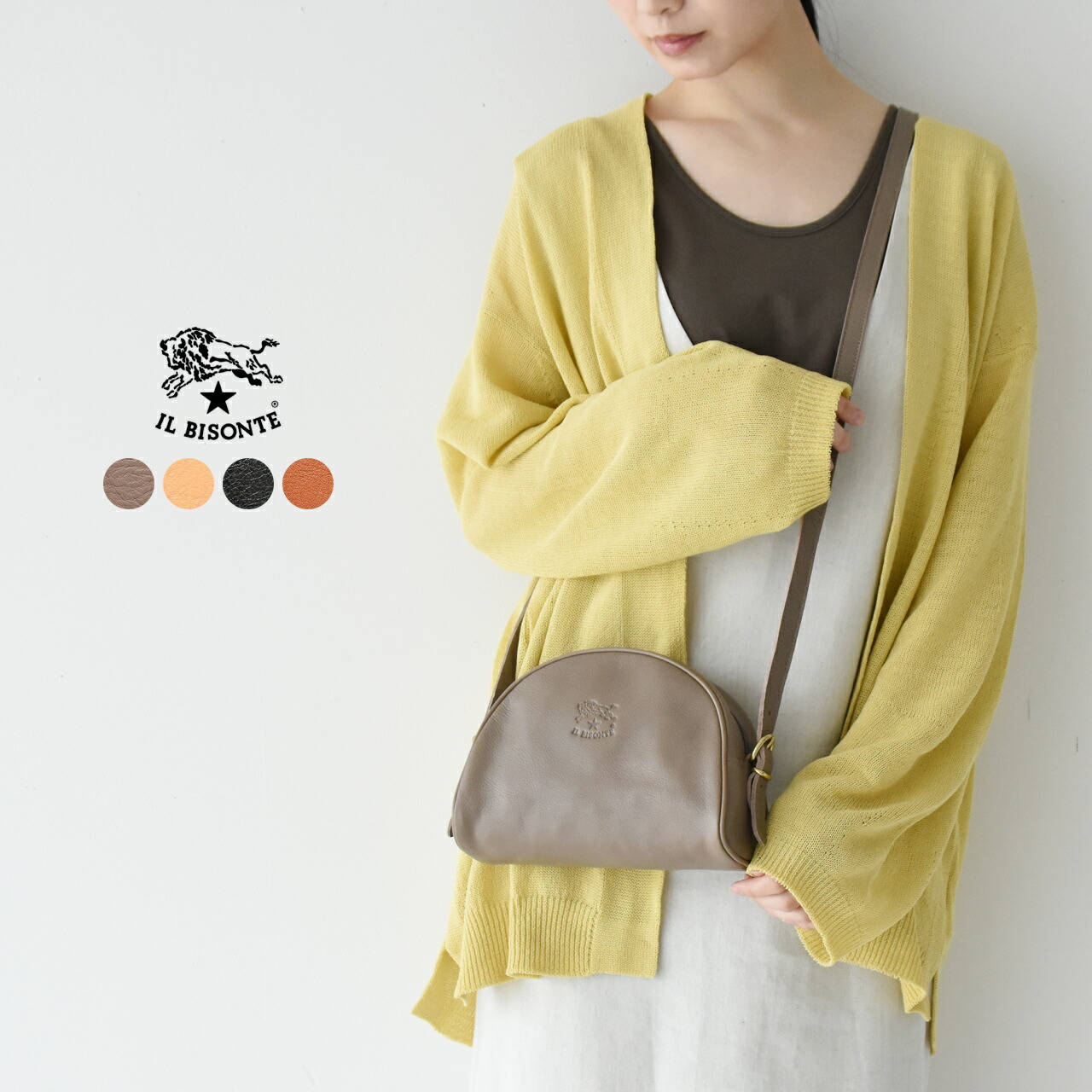 楽天市場】イルビゾンテ IL BISONTE ラウンド型 ショルダーバッグ