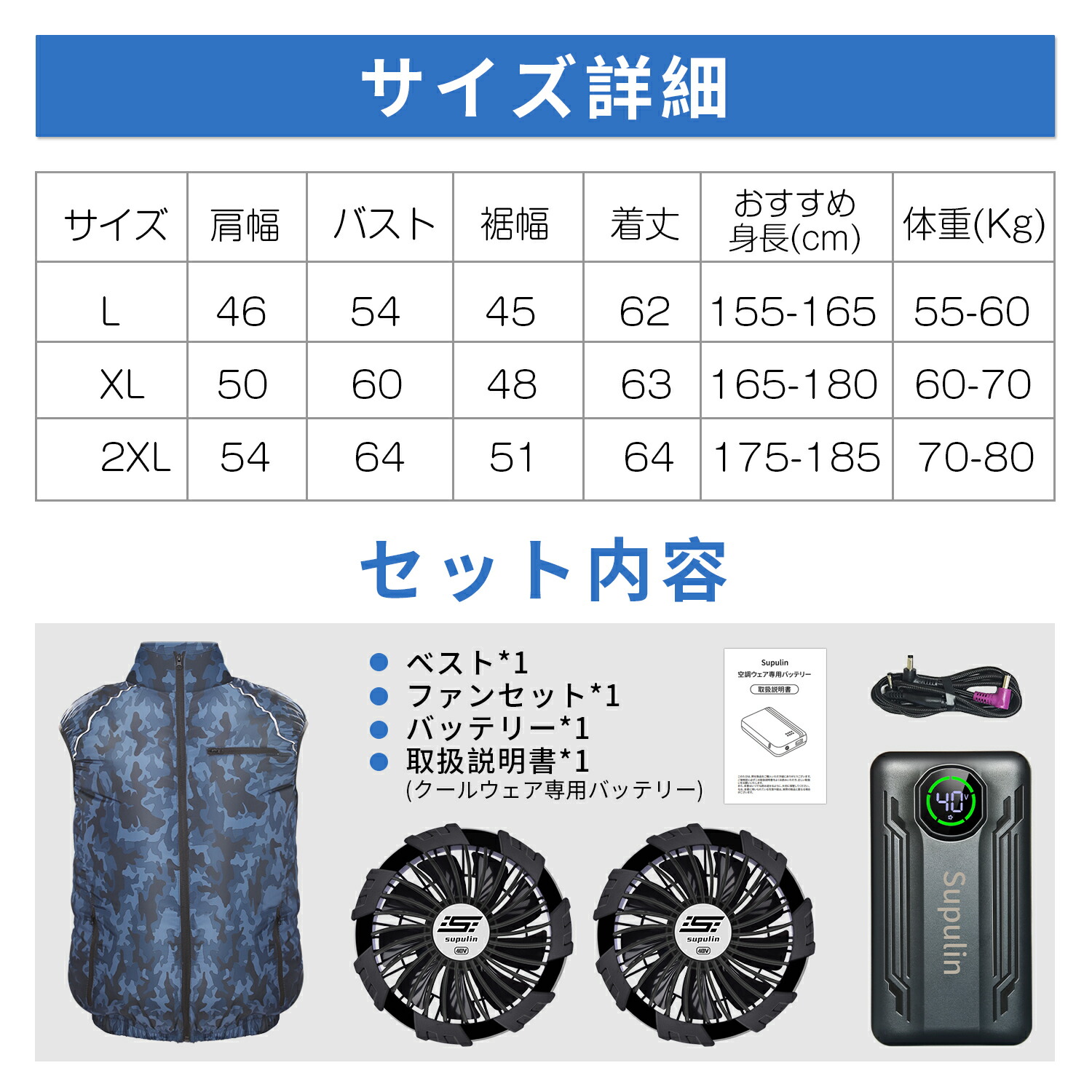 楽天市場】【2025年新作40V】楽天1位 空調ウェア バッテリー ファン