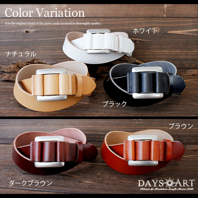 楽天市場】本革ベルト式スクエアバックル 牛革ベルト レザーベルト