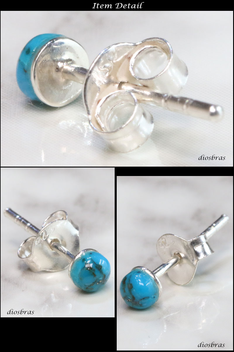 楽天市場】ターコイズ ピアス 本物シルバー925 ピアス 片方 トルコ石
