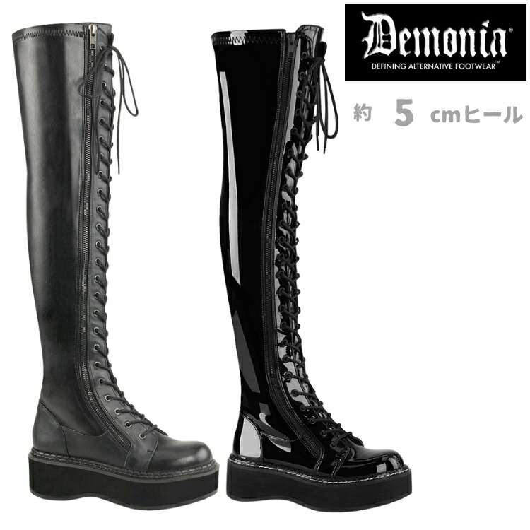 楽天市場】demonia デモニア ブーツ ニーハイブーツ サイハイブーツ