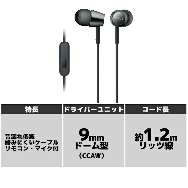 楽天市場】SONY ソニー MDR-EX155AP W ホワイト 有線イヤホン 有線