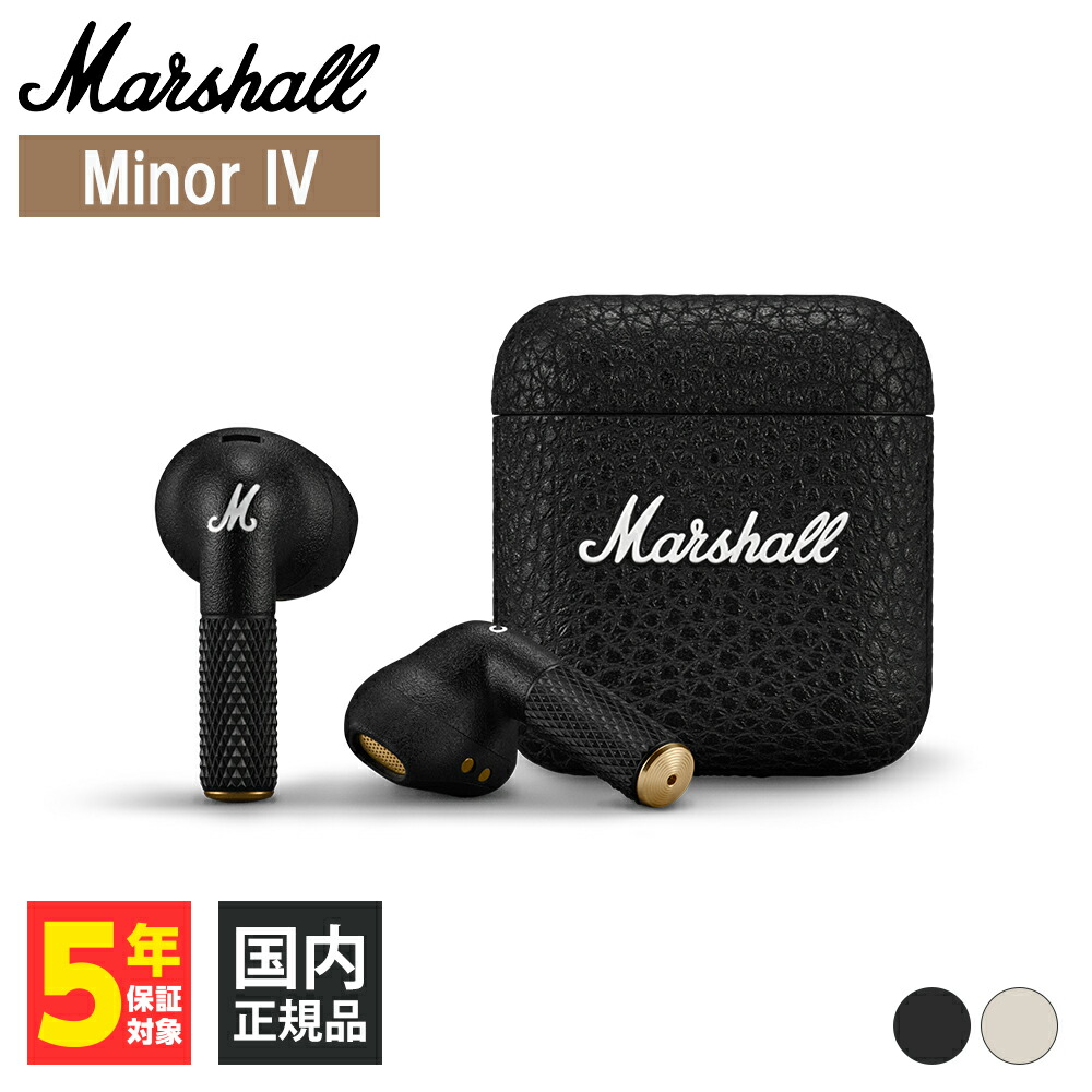 Marshall Minor IV ワイヤレスイヤホン Minor IV Black - Earbuds