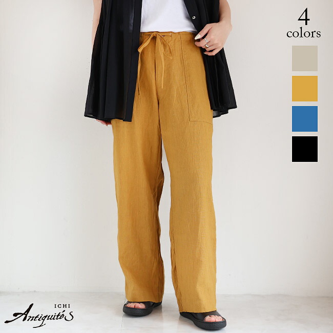楽天市場】ichi コットンリネン（パンツ｜ボトムス）：レディース