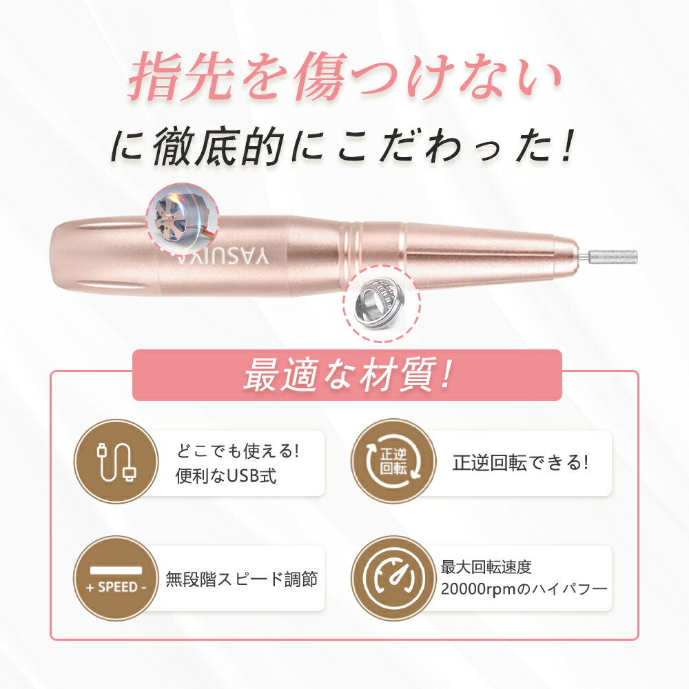 楽天市場】ネイルマシーン 電動ネイルマシン 日本語説明書 ミニット