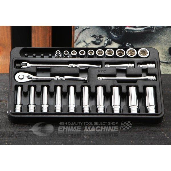 楽天市場】KTC 6.3sq. ソケットレンチセット 25点 TB2X20 工具 京都
