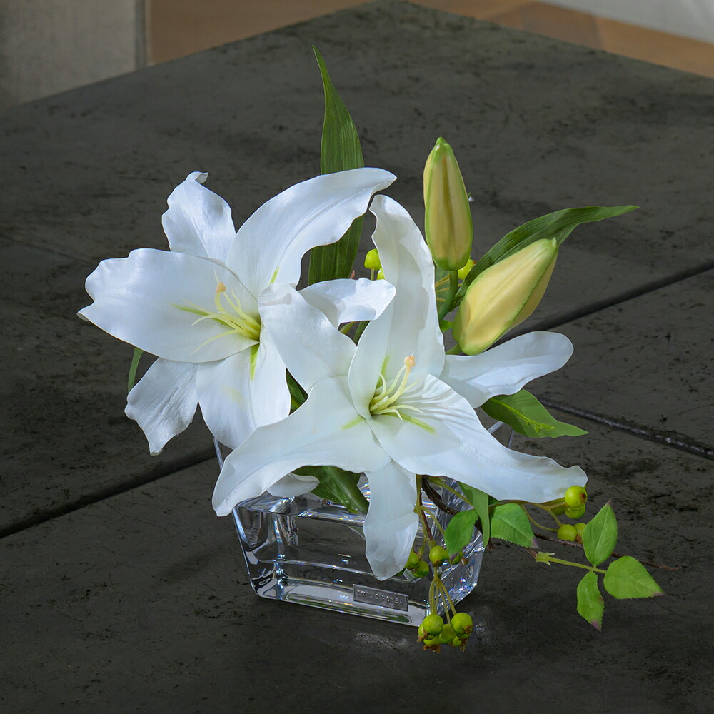 楽天市場】造花 百合 ユリ カサブランカ2L アレンジメント インテリア