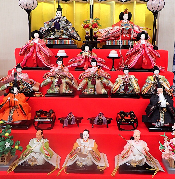 楽天市場】【ふるさと納税】雛人形 京九番親王 7段15人毛氈飾り No.9