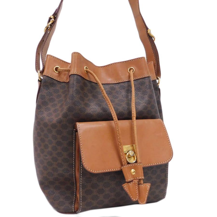 楽天市場】【中古】セリーヌ 巾着ショルダーバッグ ブラウン系 肩掛け