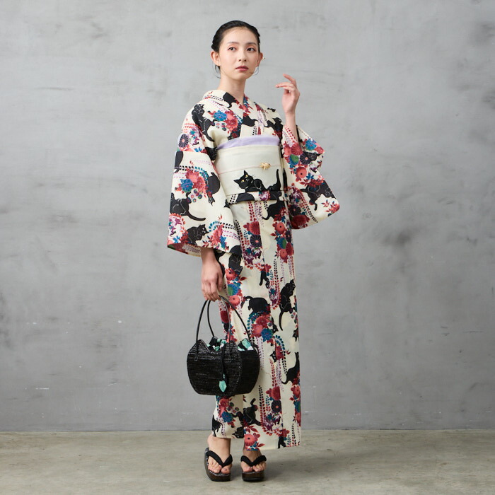 楽天市場】【ポイント2倍】浴衣単品「 夜空猫 」公式 ふりふ 日本製