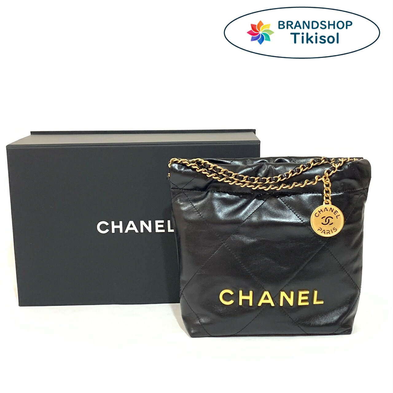 楽天市場】【未使用品】CHANEL シャネル22 ミニ レザー チェーン