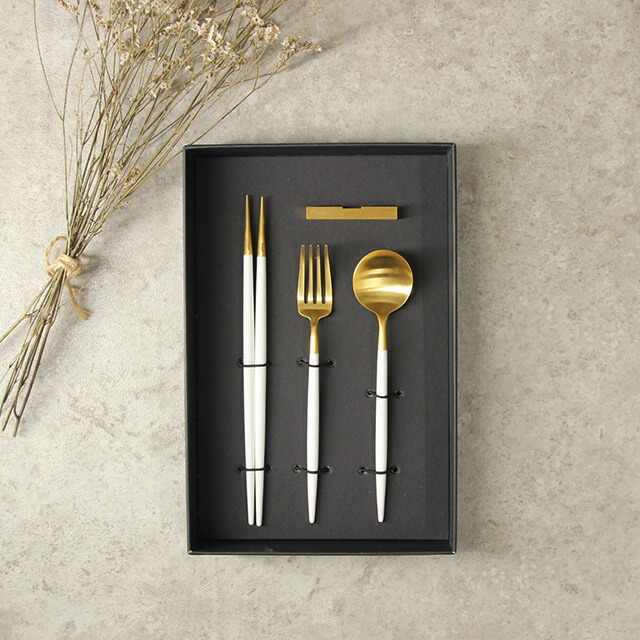 楽天市場】Cutipol GOA クチポール ゴア ホワイトマットゴールド 箸