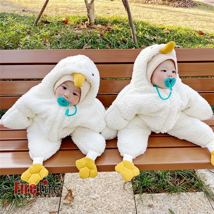 楽天市場】ロンパース ベビー ガチョウ アヒル かわいい カバーオール