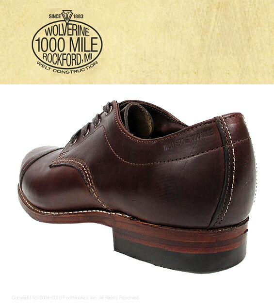 楽天市場】○○ WOLVERINE [ ウルヴァリン ] 1000 Mile キャップトゥー