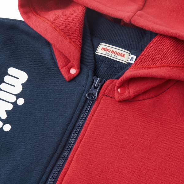 楽天市場】○50％OFFセール○ミキハウス mikihouse 縦ロゴ パーカー(80