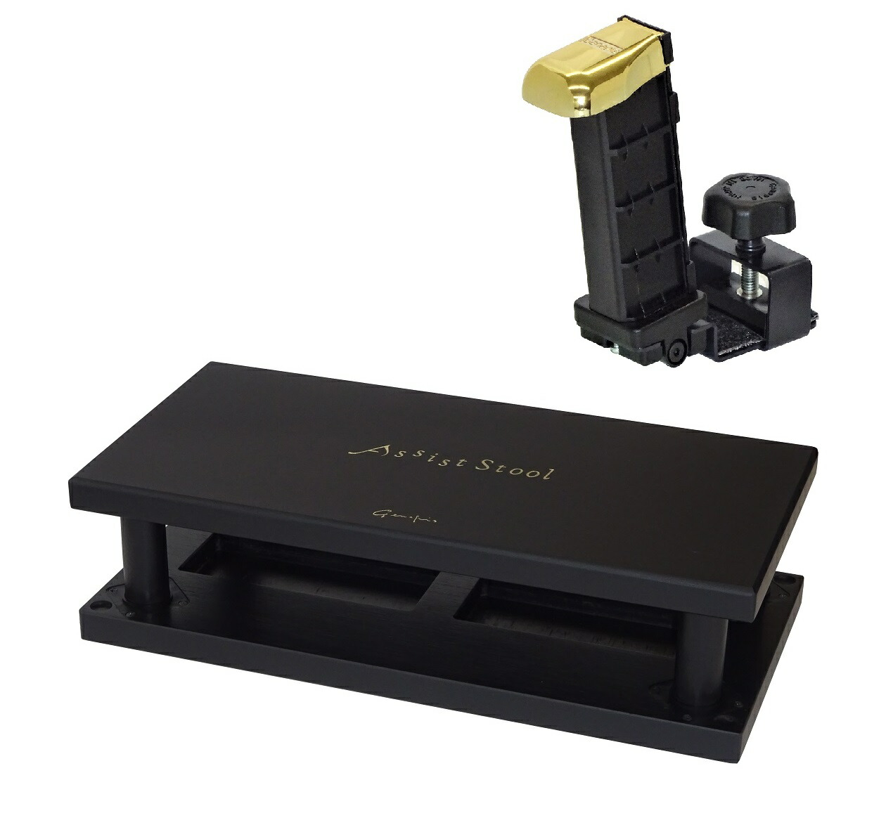 Assist Stool 黒 楽天市場】アシストスツール 足台 黒【調整範囲が広い