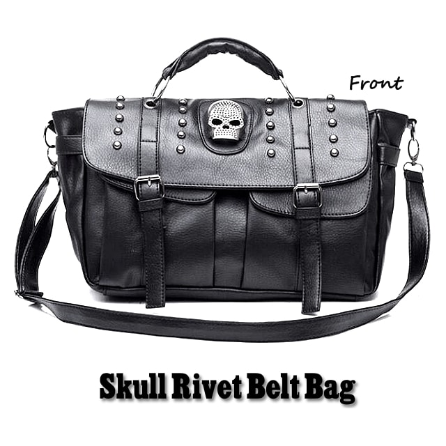 楽天市場】[Skull Rivet Shoulder Belt Bag] スカル・リベット
