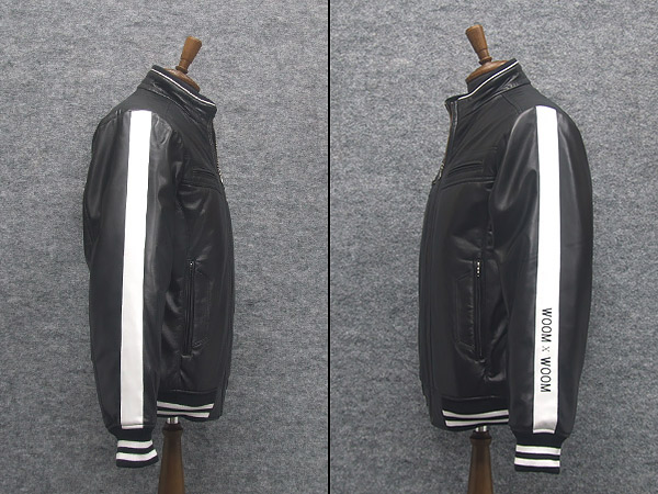 楽天市場】シープスキンレザー スタジャン 革ジャン 黒 羊革（ラム革