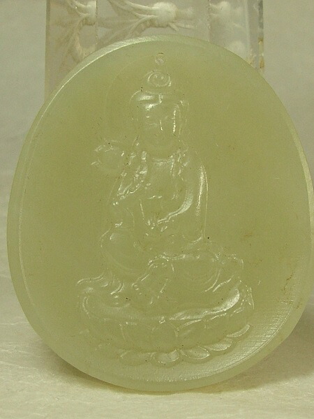 楽天市場】□龍香堂□☆和田白玉（ホータンはくぎょく）観音牌子