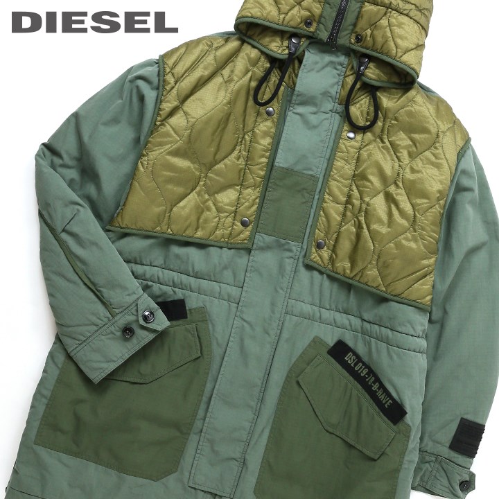 楽天市場】□DIESEL ディーゼル メンズ□異素材切替 中綿キルティング