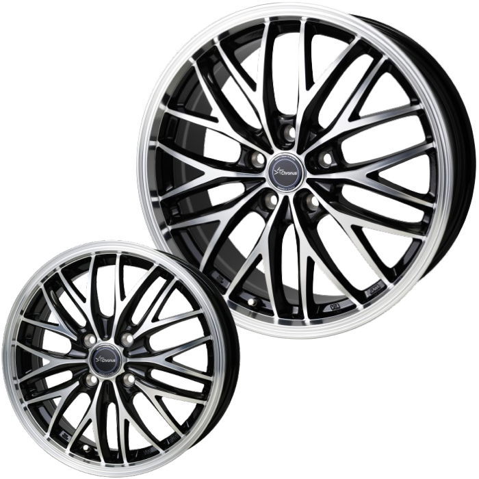 楽天市場】15インチ 4穴 100 5.5J クロノス CH-113 メタリックブラック