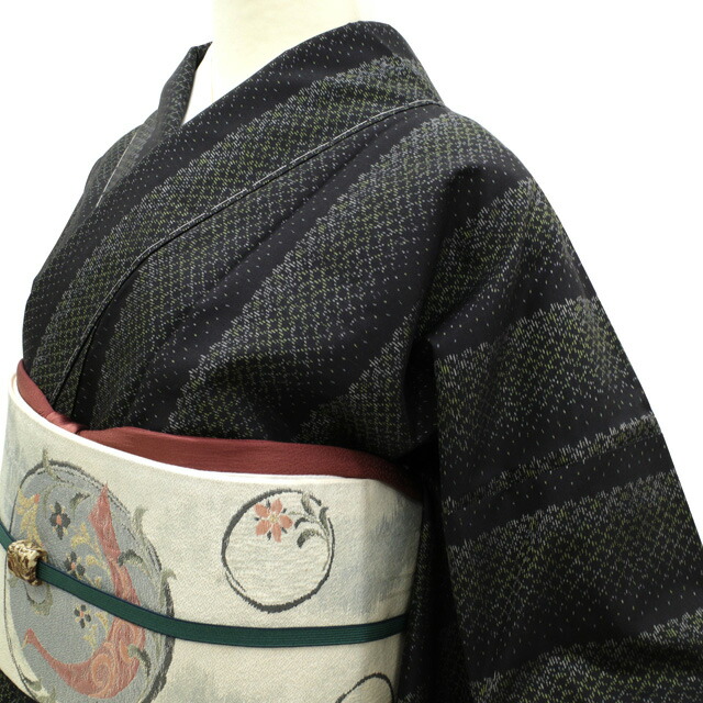 楽天市場】【中古】 本場大島紬 着物 大島紬 正絹 袷 古代草木泥染 横