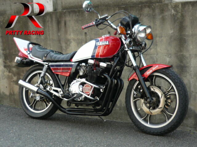 楽天市場】YAMAHA XJ400 E/D 分割式 50.8π 黒 PRETTY ガニマタ