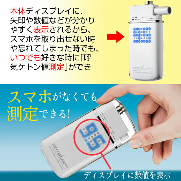 楽天市場】糖質制限 脂肪 燃焼 可視化 KETOSCAN ケトスキャンmini 男性
