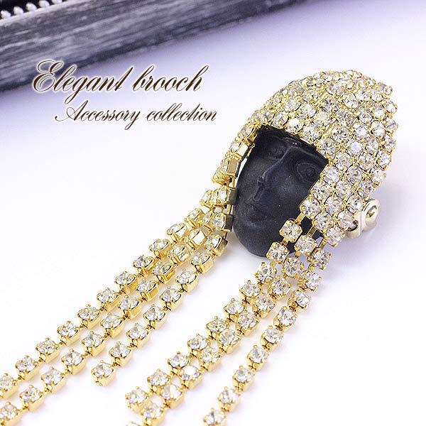 楽天市場】エジプト風 ブローチ 顔 揺れる キラキラ ゴールド