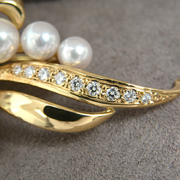 楽天市場】ミキモト ブローチ レディース パール×ダイヤモンド