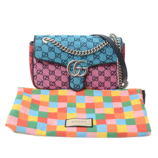 楽天市場】グッチ バッグ レディース GGマーモント チェーンショルダー