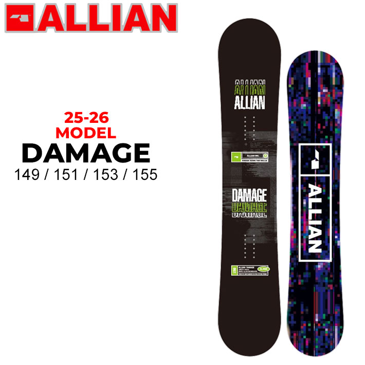 楽天市場】25-26 ALLIAN スノーボード アライアン DAMAGE ダメージ