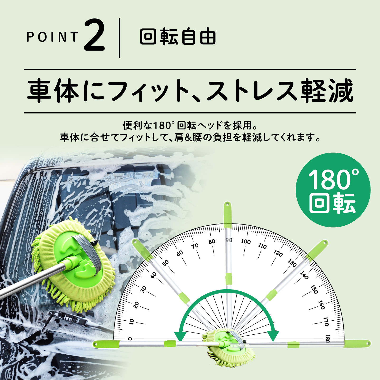 楽天市場】[累計販売2000個突破] 洗車モップ 洗車 モップ ボディ用