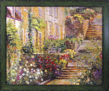 楽天市場】絵画 ロンゴ パティオ ガーデン1/インテリア 額入り 額装込