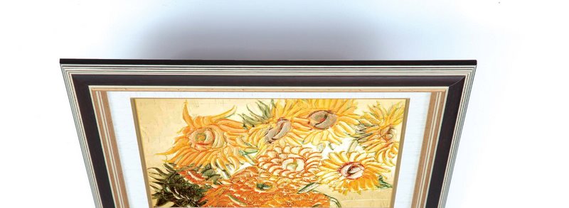 楽天市場】絵画 ゴッホ ひまわり＜立体加工付き＞F6紘黒/インテリア 額