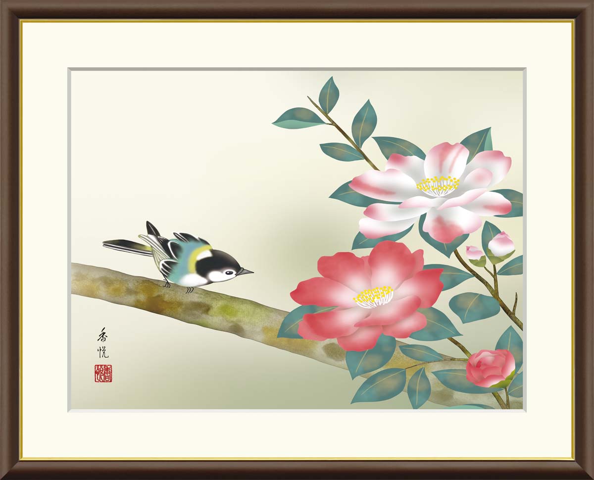 楽天市場】【スーパーSALE10％OFF】10年保証 名画 油絵 山茶花 西尾香