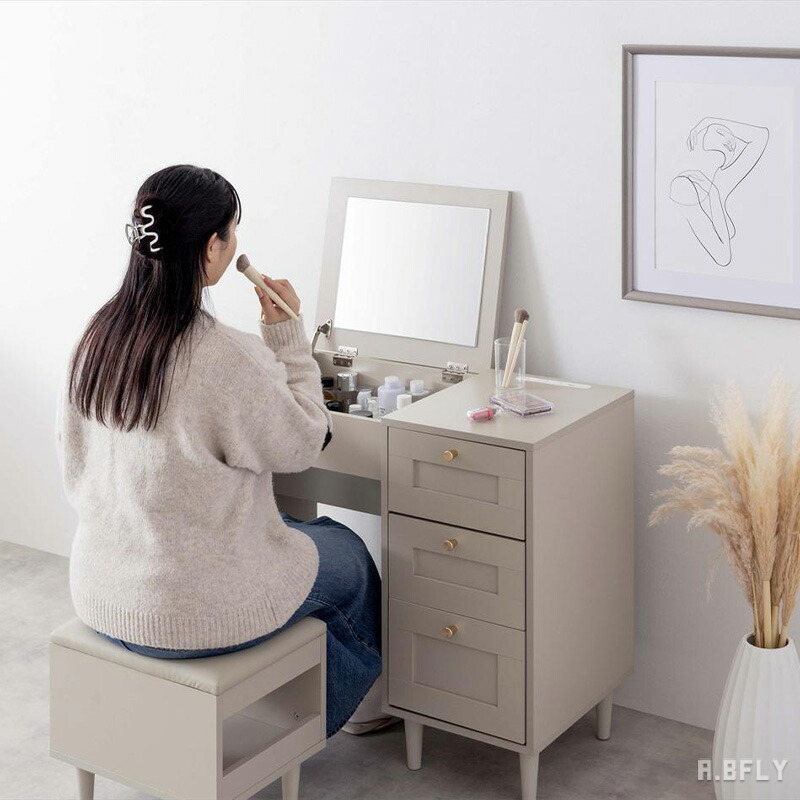 楽天市場】【幅80cm】ドレッサーセット スツールセット ドレッサー